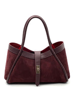 GEANTA DIN PIELE NATURALA SONIA BORDEAUX MINI VELUR