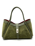GEANTA DIN PIELE NATURALA SONIA KHAKI MINI VELUR